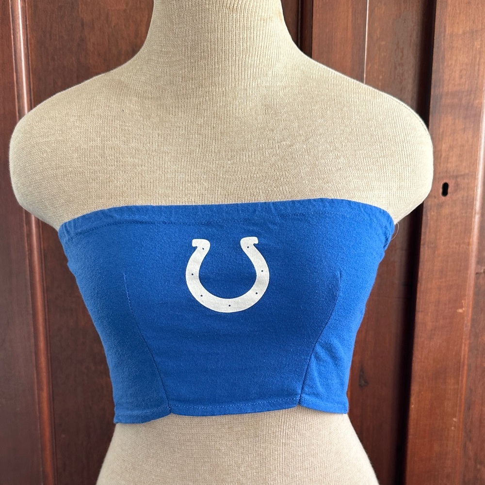 Custom NFL Colts Logo upcycled Crop top